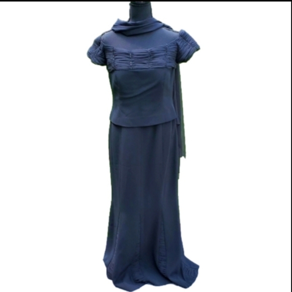 Daymor Couture Black Formal Dress Off the Shoulder Maxi Dress - Picture 1 of 13